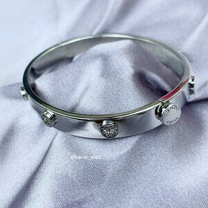 Tory Burch Miller Stud Hinge Bracelet 7MM Silver (BRAND NEW)